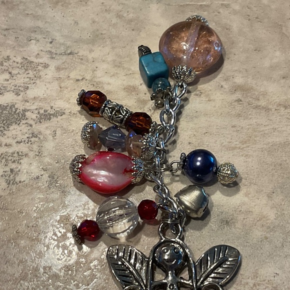 Fairy Charm on chain of beads 4” long handmade - Picture 3 of 6